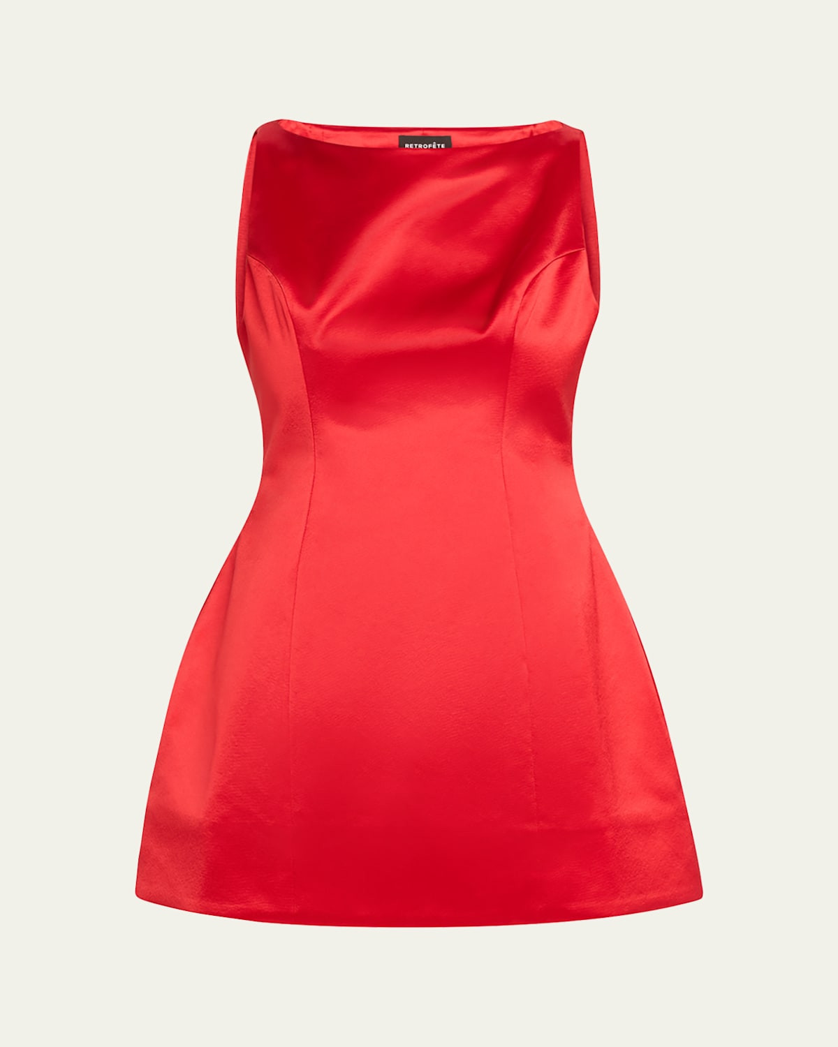 Livie High-Neck Satin Mini Dress | Bergdorf Goodman