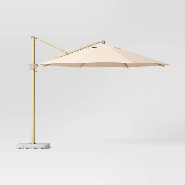 11'x11' Offset Patio Umbrella - Light Wood Pole - Threshold™ | Target