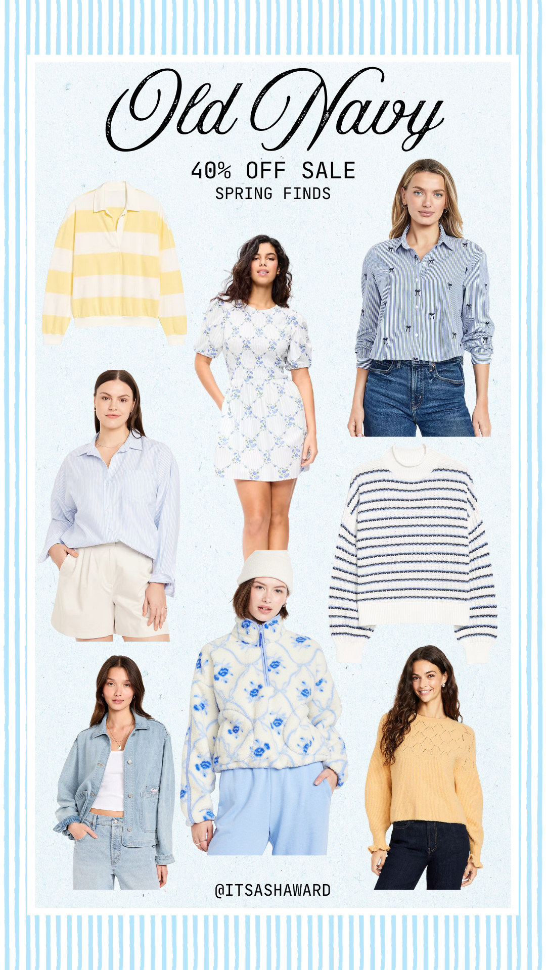 It may be winter outside, but spring has arrived at Old Navy! And it's all 40% off! 

 #LTKootd #LTKSaleAlert #LTKFindsUnder50