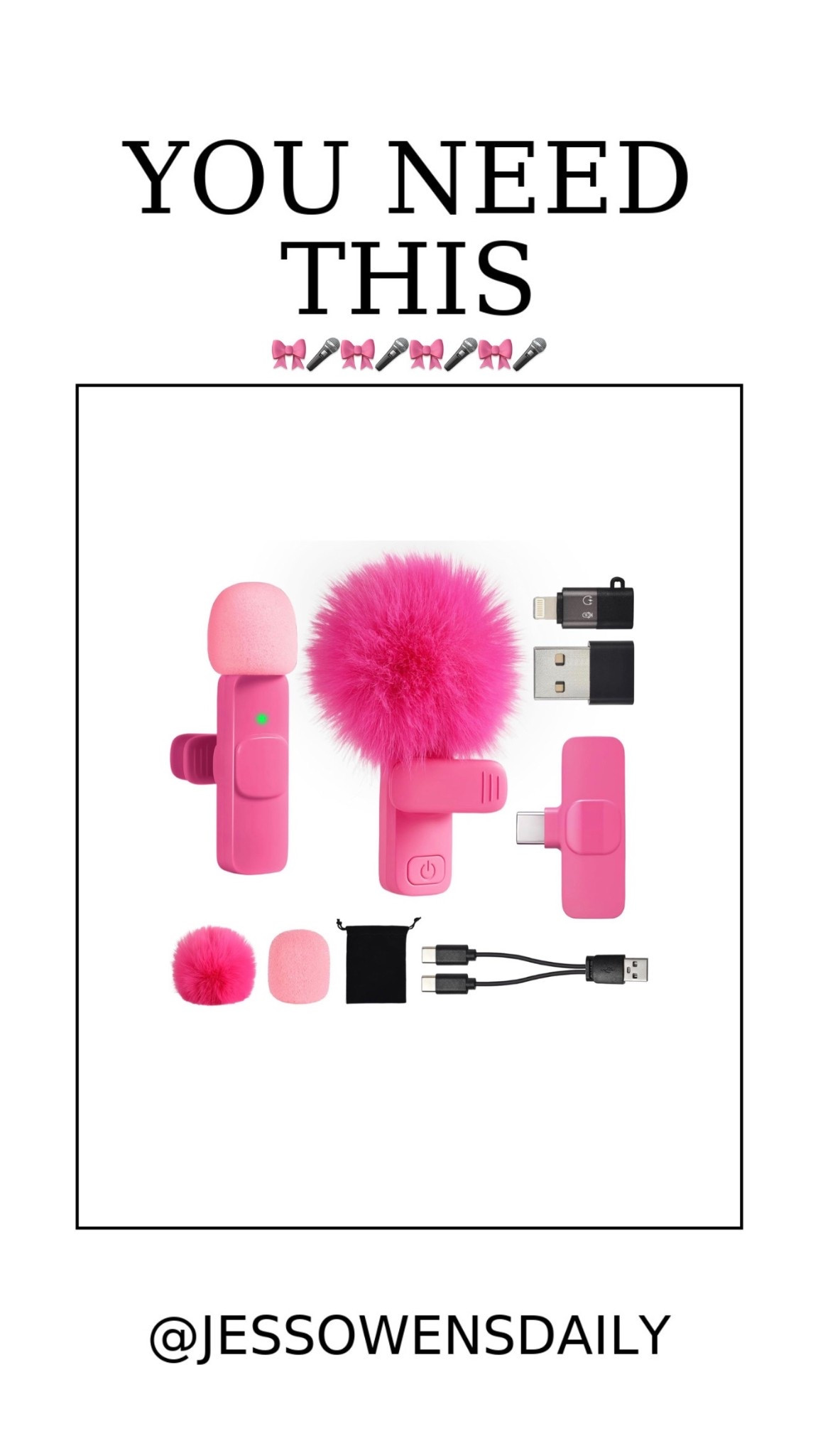 Mini wireless mini mic 🎙️
A must for UGC creators and influencers. Plug-and-play with USB-C, super clear audio, tiny + discreet for Reels, TikToks, and talking-head videos. Rose + hot pink + only $12.99 🤍 Linked in my LTK.

#LTKstorytime #LTKgrwm #LTKvlog