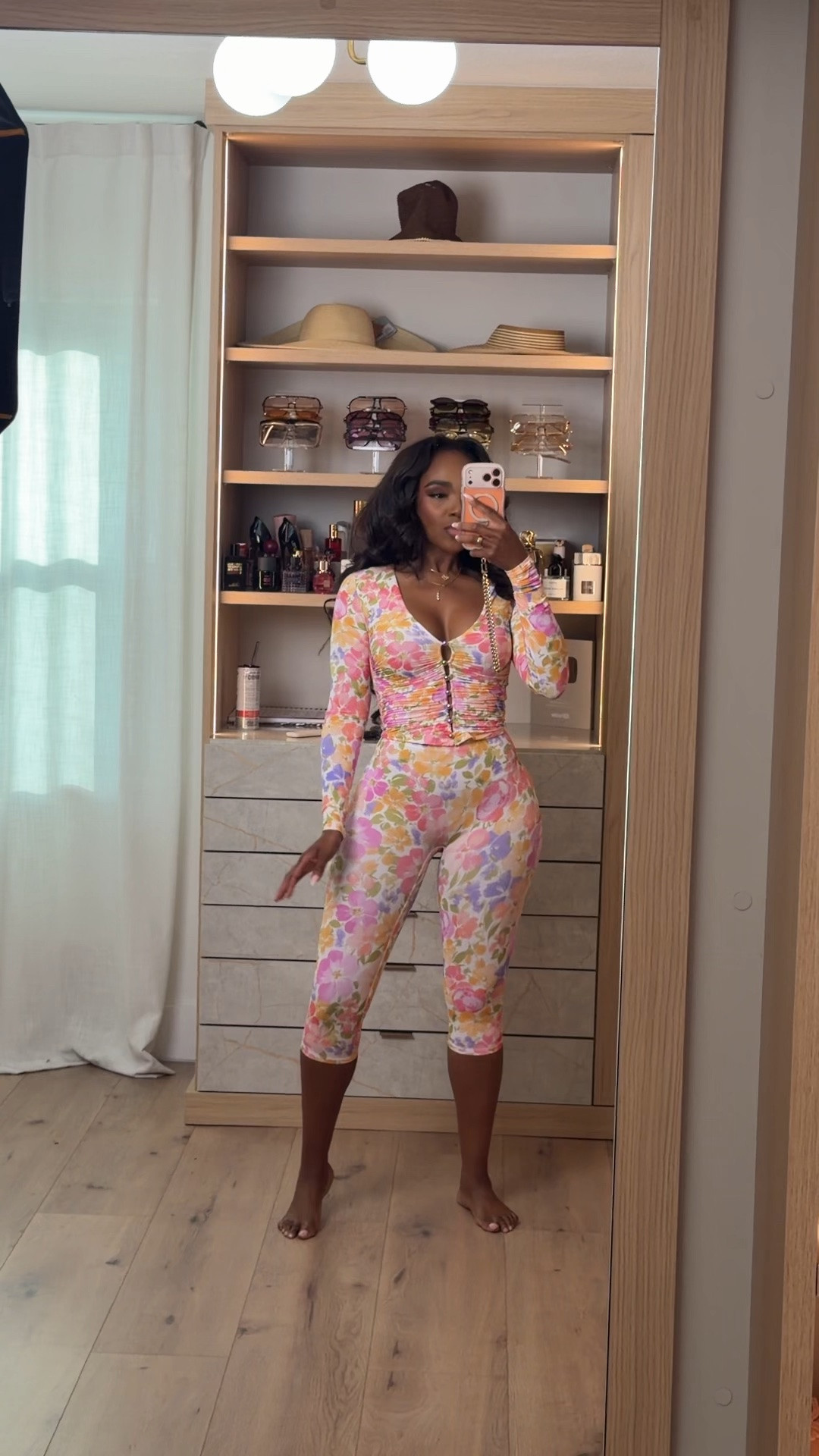Hi Babes!

This set instantly put me in a summer mood 🌸🍋✨

The colorful floral print is fun, feminine, and flattering while still being incredibly comfortable. It gives that effortless vacation vibe that looks like you spent way more than you actually did.

Where to wear this:
• Beach vacations
• Poolside lunches
• Resort days
• Summer festivals
• Weekend getaways
• Girls' trips

Style tip: Pair it with oversized sunglasses, a woven tote, and simple sandals to let the print be the star of the outfit.

Everything is linked below!

xx Kira | IG: KirasFashionFinds

34D - 27 - 40 • Size Small or 4