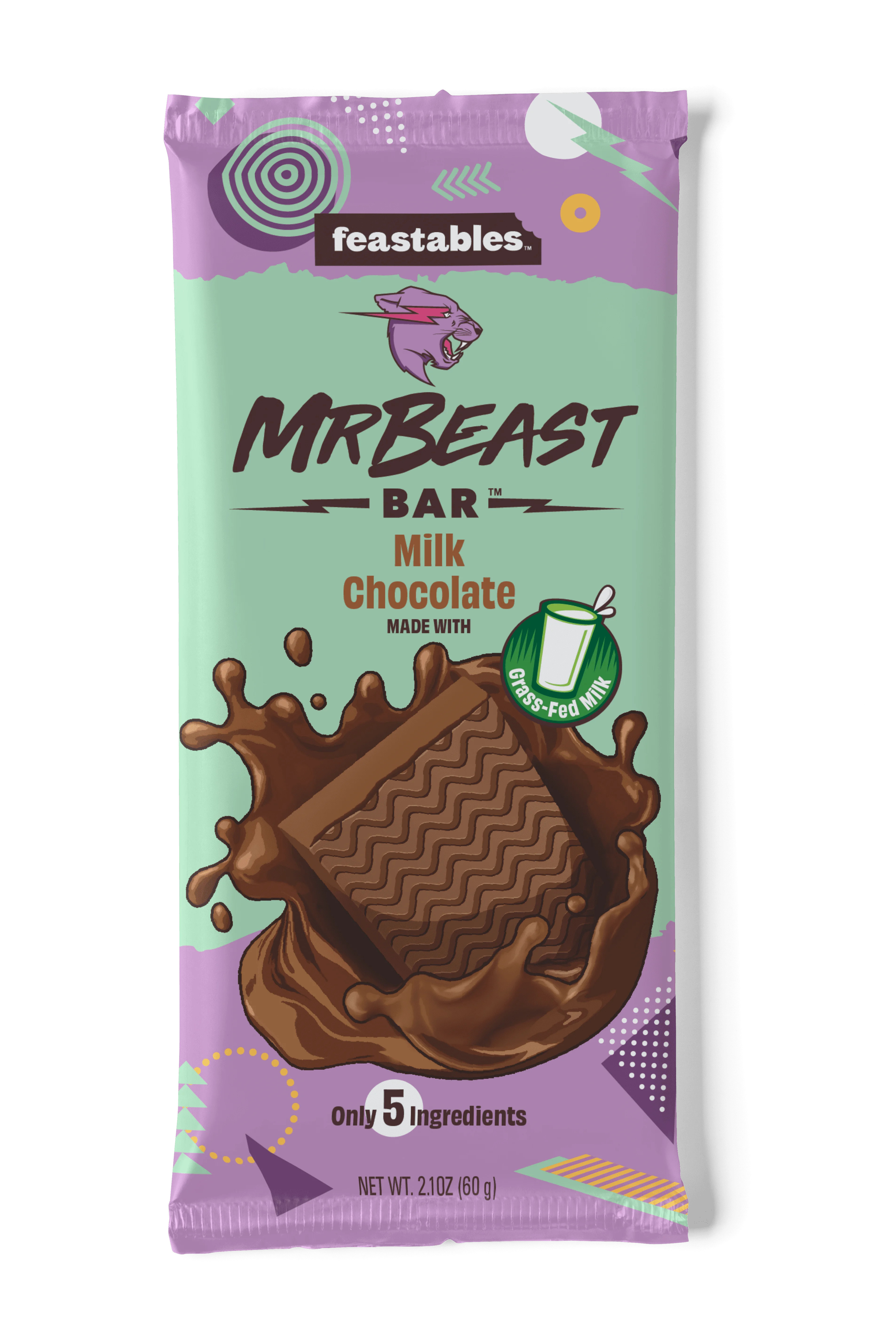 Feastables MrBeast Milk Chocolate Bar, 2.1 oz (60g), 1 bar - Walmart.com | Walmart (US)