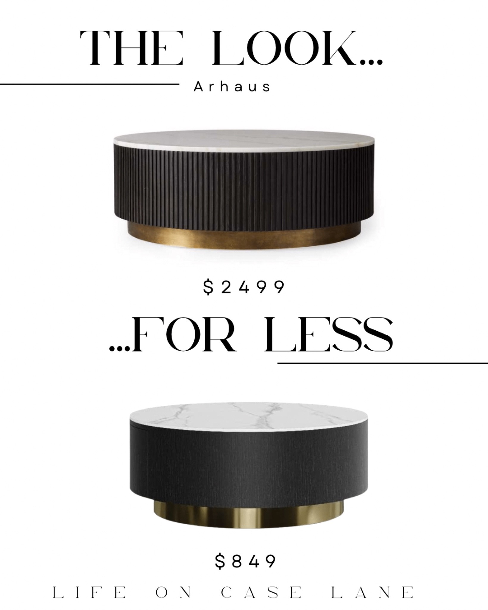 The look for less, save or splurge, rh dupe, furniture dupe, dupes, designer dupes, designer furniture look alike, home furniture, coffee table, coffee table dupe, Arhaus coffee table, Finley coffee table 

#LTKhome