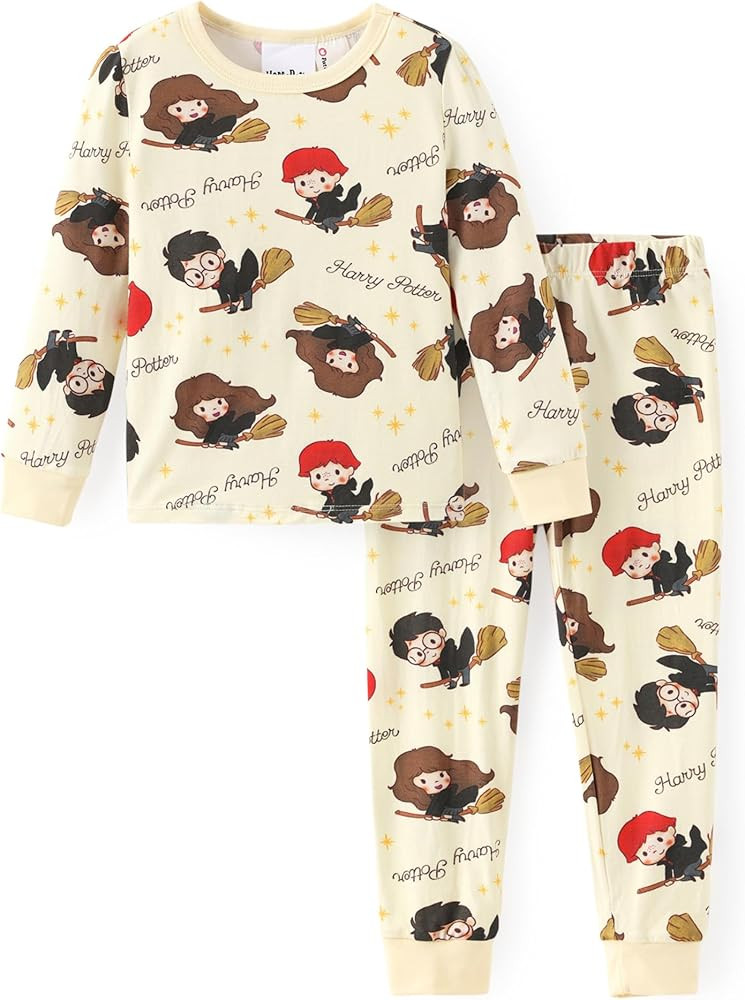 Harry Potter Pajamas with Bamboo Viscose Hogwarts Boys/Girls Snug fit Short Sleeve Shirt and Pant... | Amazon (US)