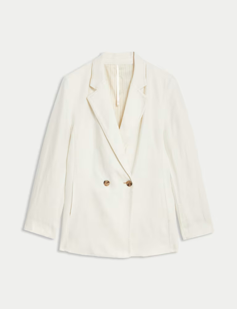 Linen Blend Relaxed Blazer | Marks & Spencer (UK)