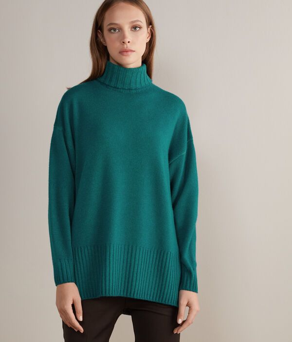 Turtleneck Maxi Sweater in Ultrasoft Cashmere | Falconeri