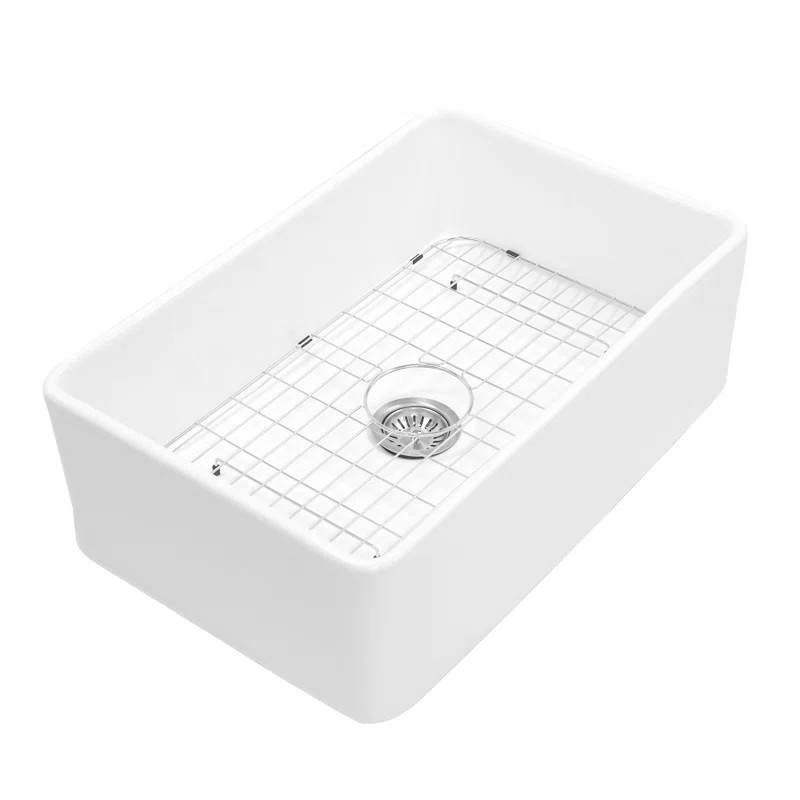 Edgware 30'' W Single Bowl Fireclay Farmhouse Kitchen Sink | Wayfair North America