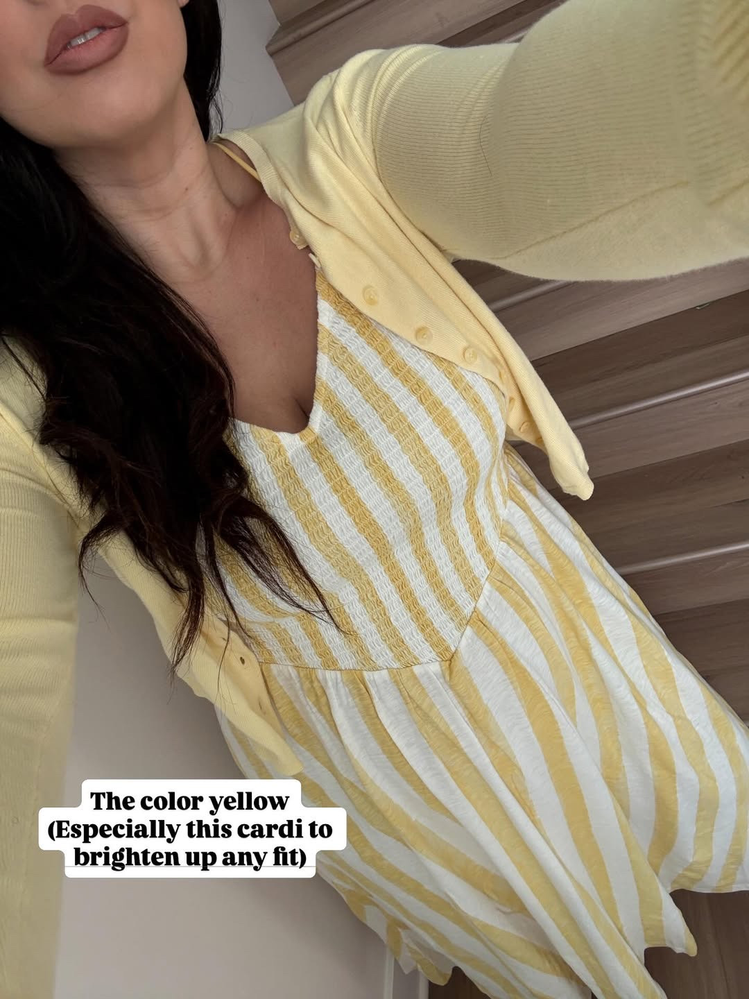 The color yellow will brighten up any look! This smocked striped maxi dress is a great outfit to quickly throw in and look put together. 
-
-
-
@American Eagle Outfitters, Butter Yellow, Spring Outfit, Summer Outfit, Midsize

#LTKMidsize #LTKgrwm #LTKootd