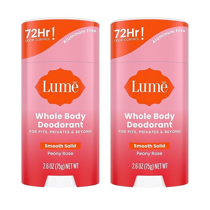 Lume Whole Body Deodorant - Smooth Solid Stick - 72 Hour Odor Control - Aluminum Free, Baking Sod... | Amazon (US)