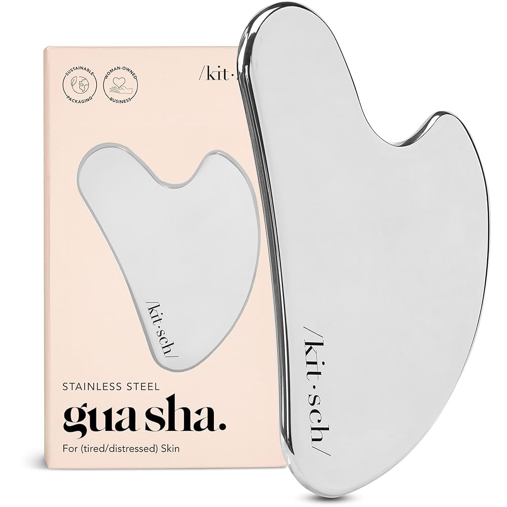 Kitsch Stainless Steel Gua Sha Facial Tools, Lymphatic Drainage Massager for Face & Chin, Jawline... | Amazon (US)