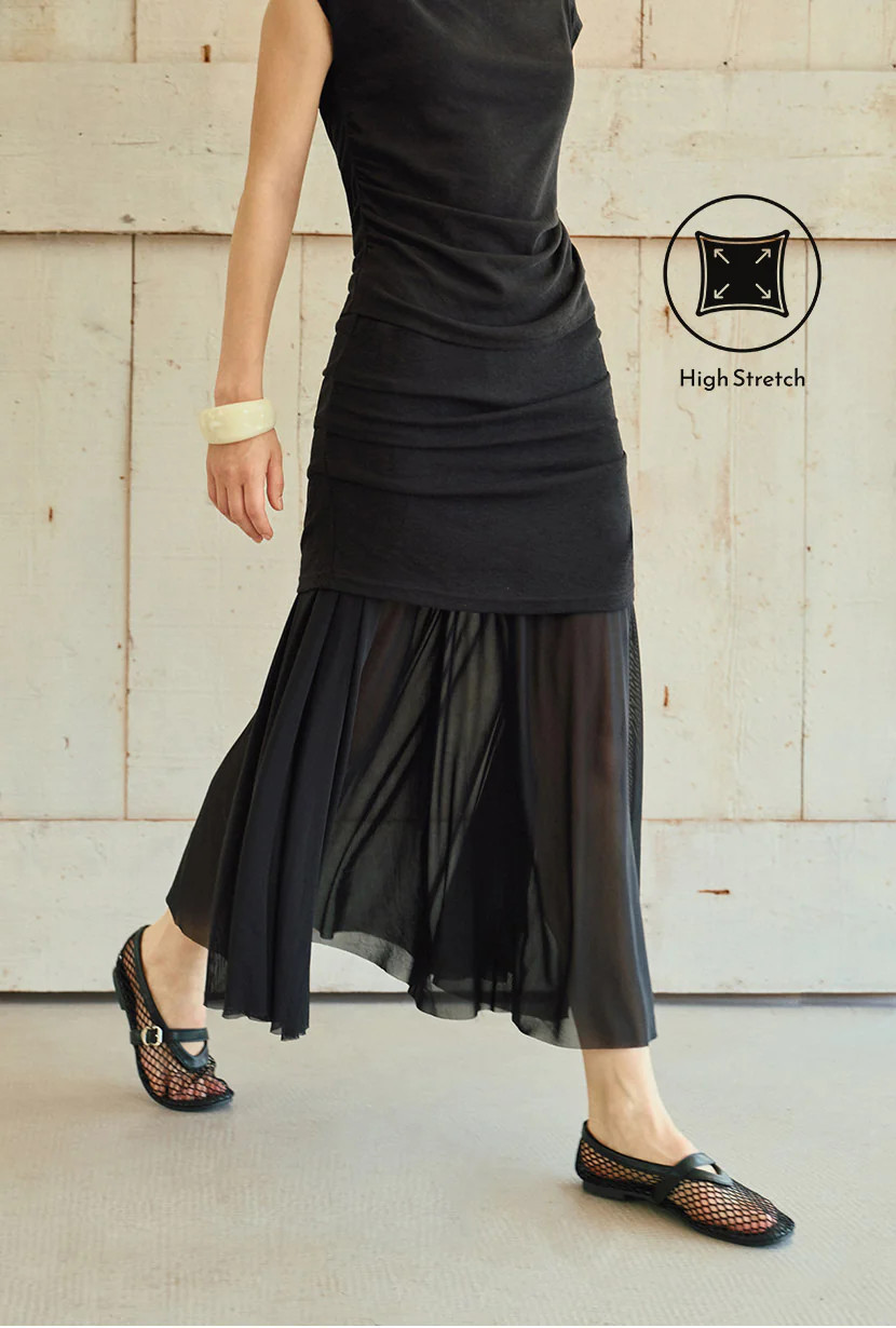 Dolly Jersey Cotton Skirt  - Black | Petite Studio NYC