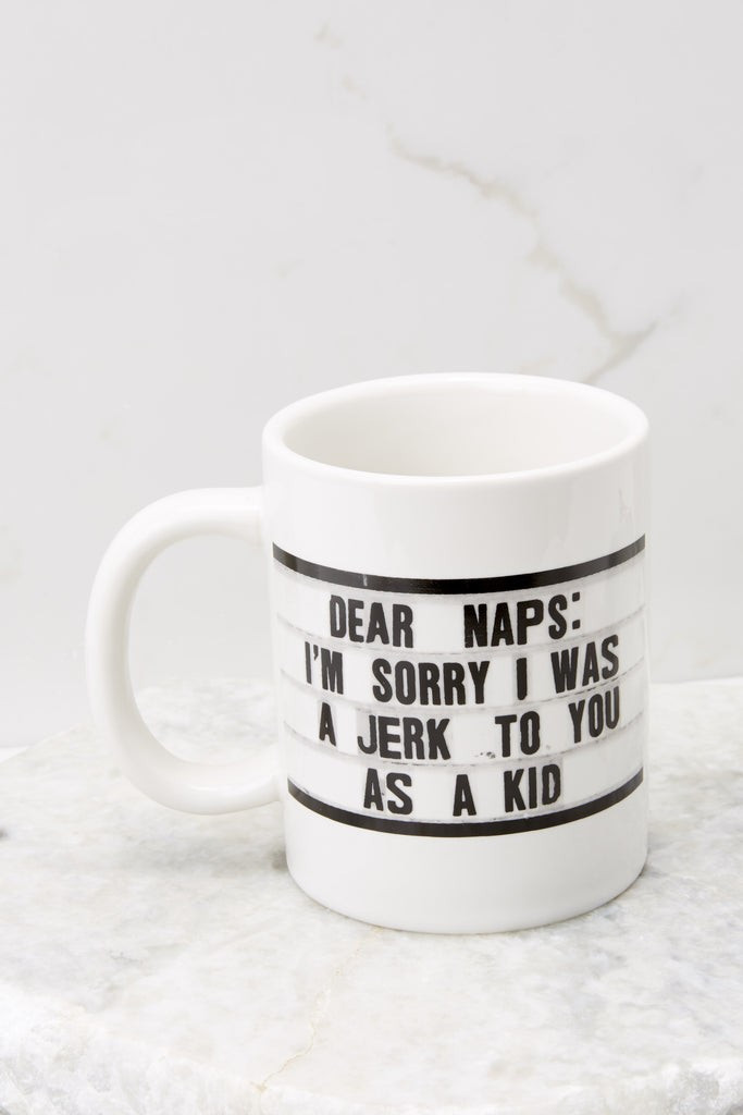 Dear Naps White Mug | Red Dress 