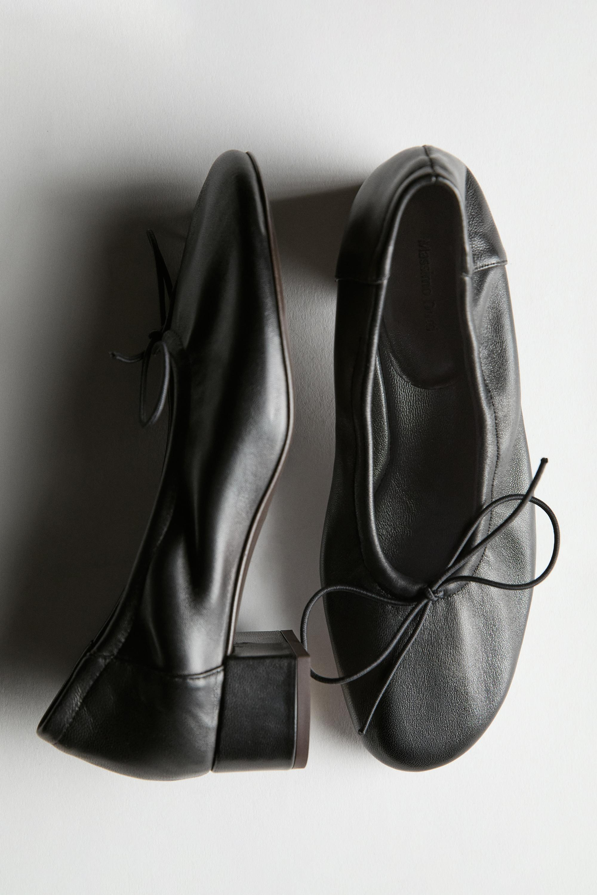 High-heel ballerinas · Black, Brown · Heelâ Shoes | Massimo Dutti | Massimo Dutti US