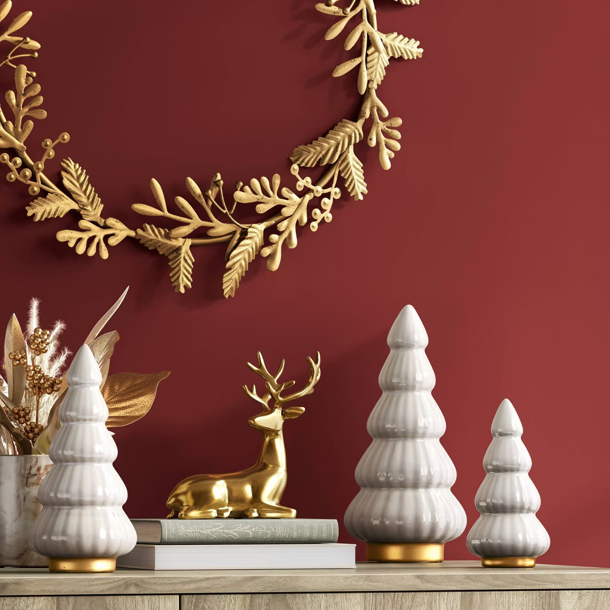 Christmas Medium Scalloped Decorative Ceramic Tree White - Threshold™ | Target