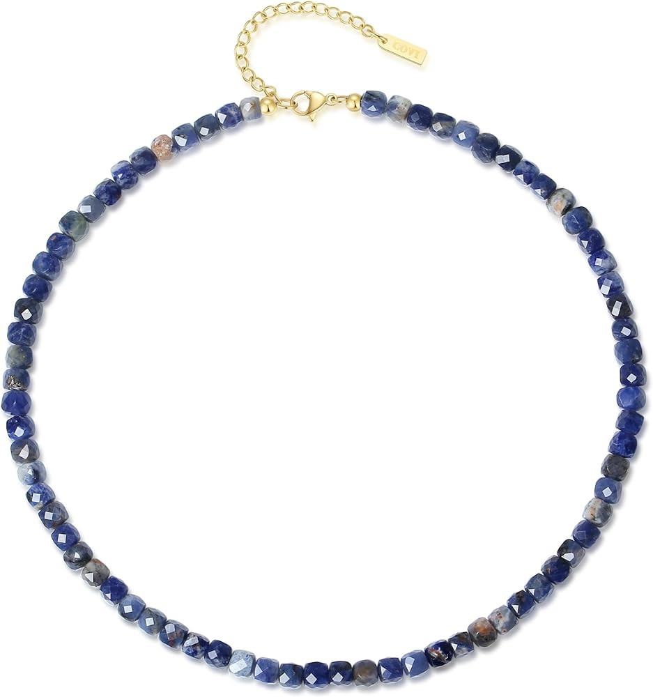 COAI Simple Beaded Necklace, Healing Crystal Necklace for Women | Amazon (US)