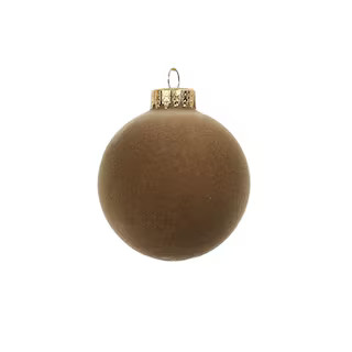 6 Pack 2.5" Brown Flocked Glass Ball Ornaments by Ashland® | Michaels Stores