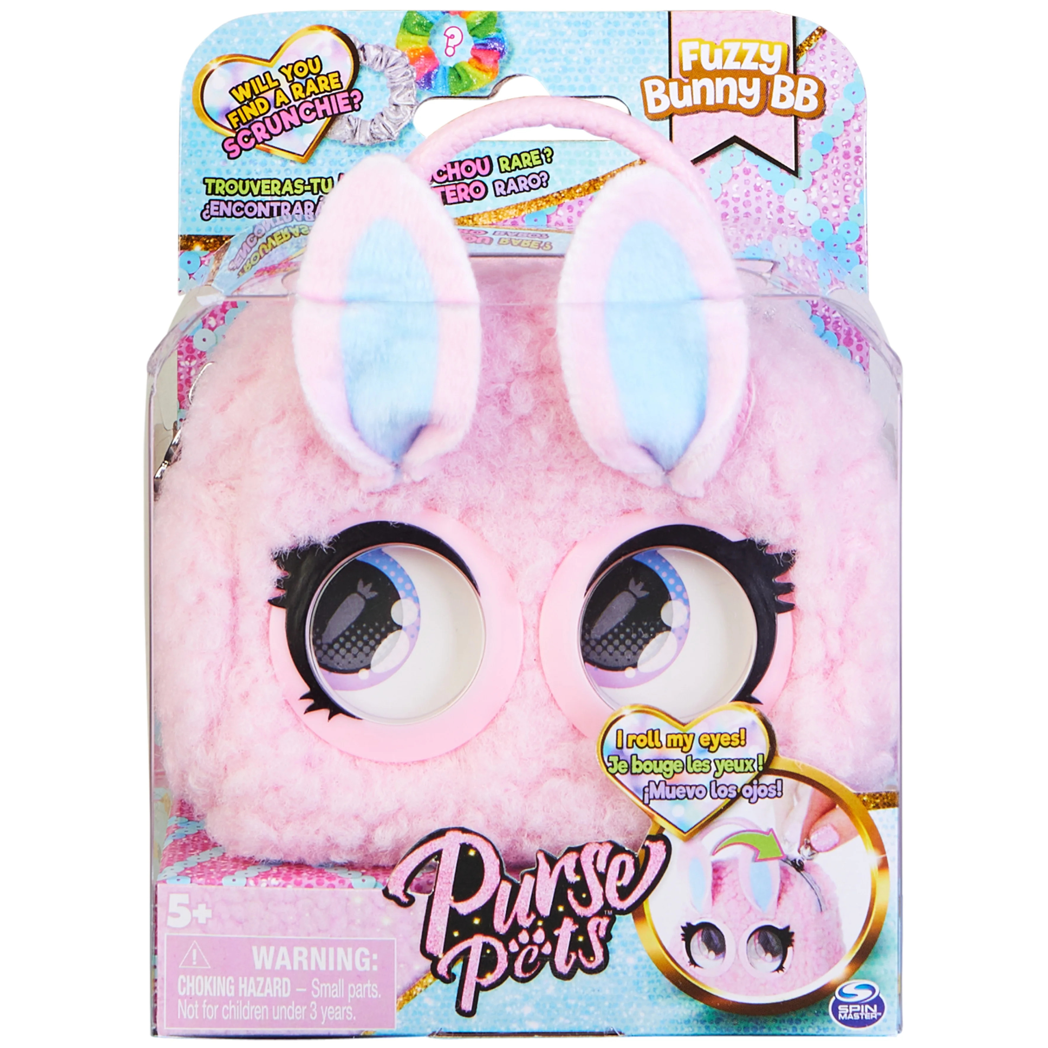 Purse Pets Micros, Fuzzy Bunny BB with Eye Roll Feature - Walmart.com | Walmart (US)