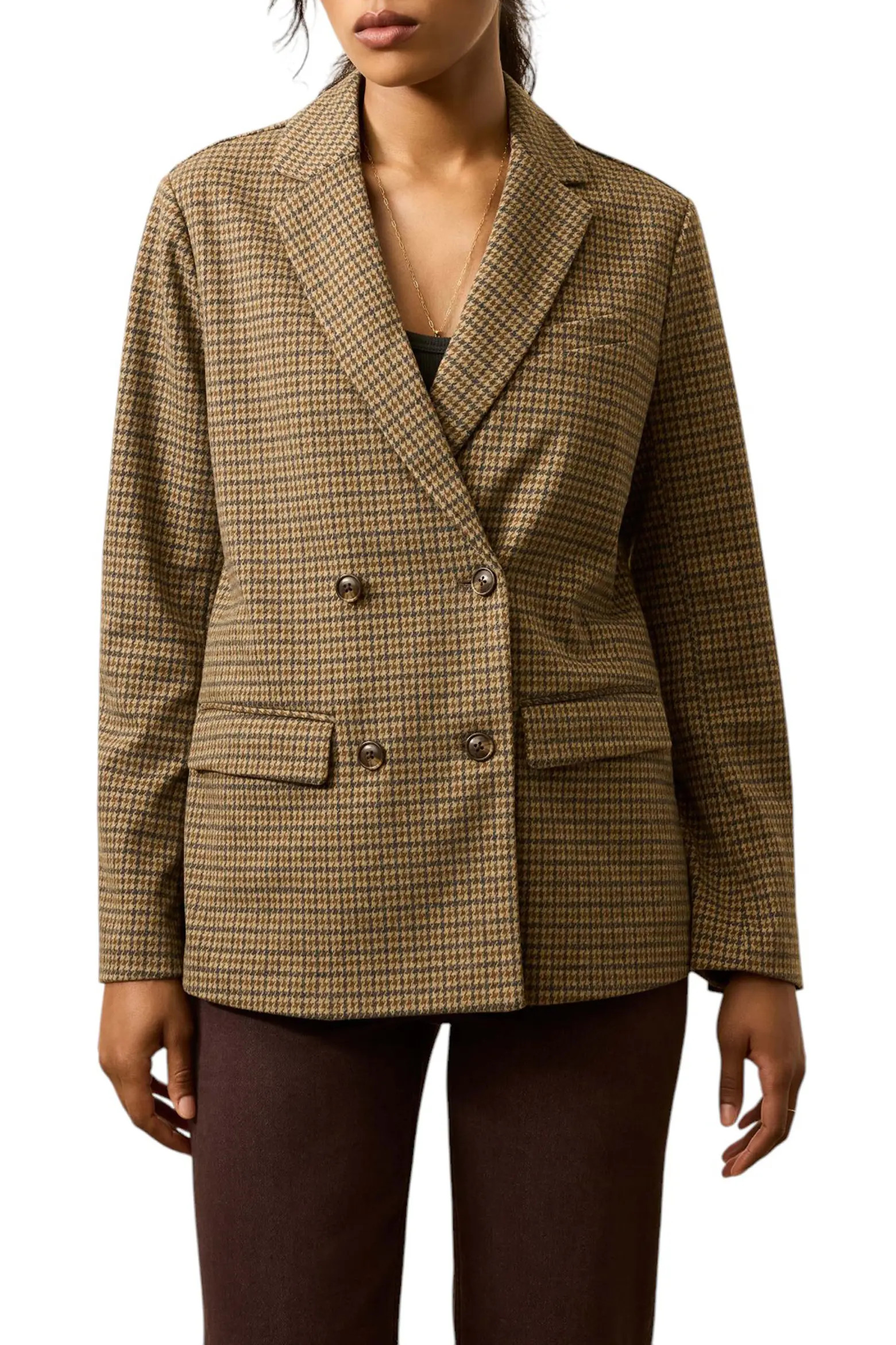 Inlet Houndstooth Double Breasted Knit Blazer (Women) | Nordstromrack | Nordstrom Rack