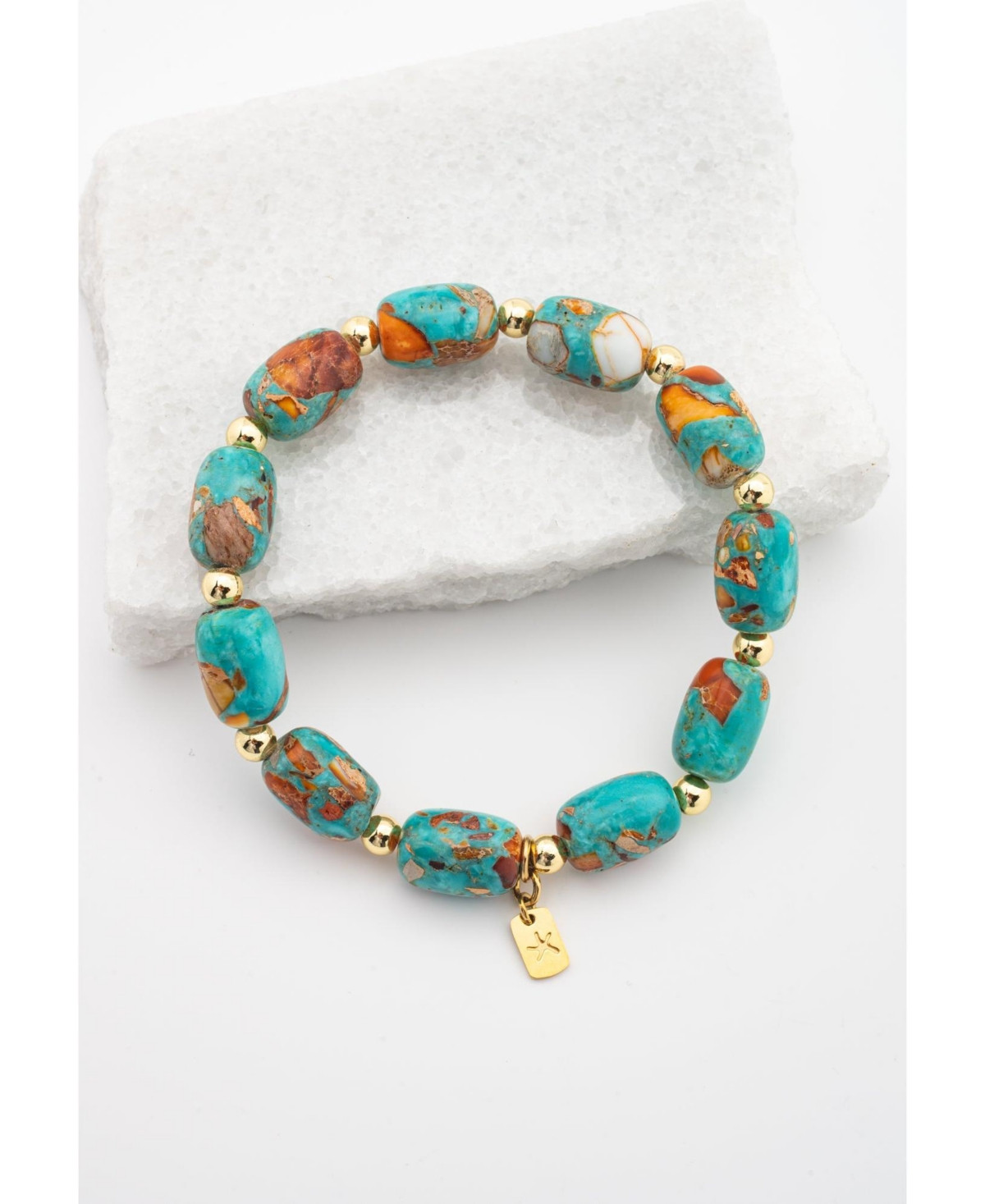 Starfish Project Sierra Bloom Turquoise Emperor Stone Beaded Bracelet - Turquoise | Macy's