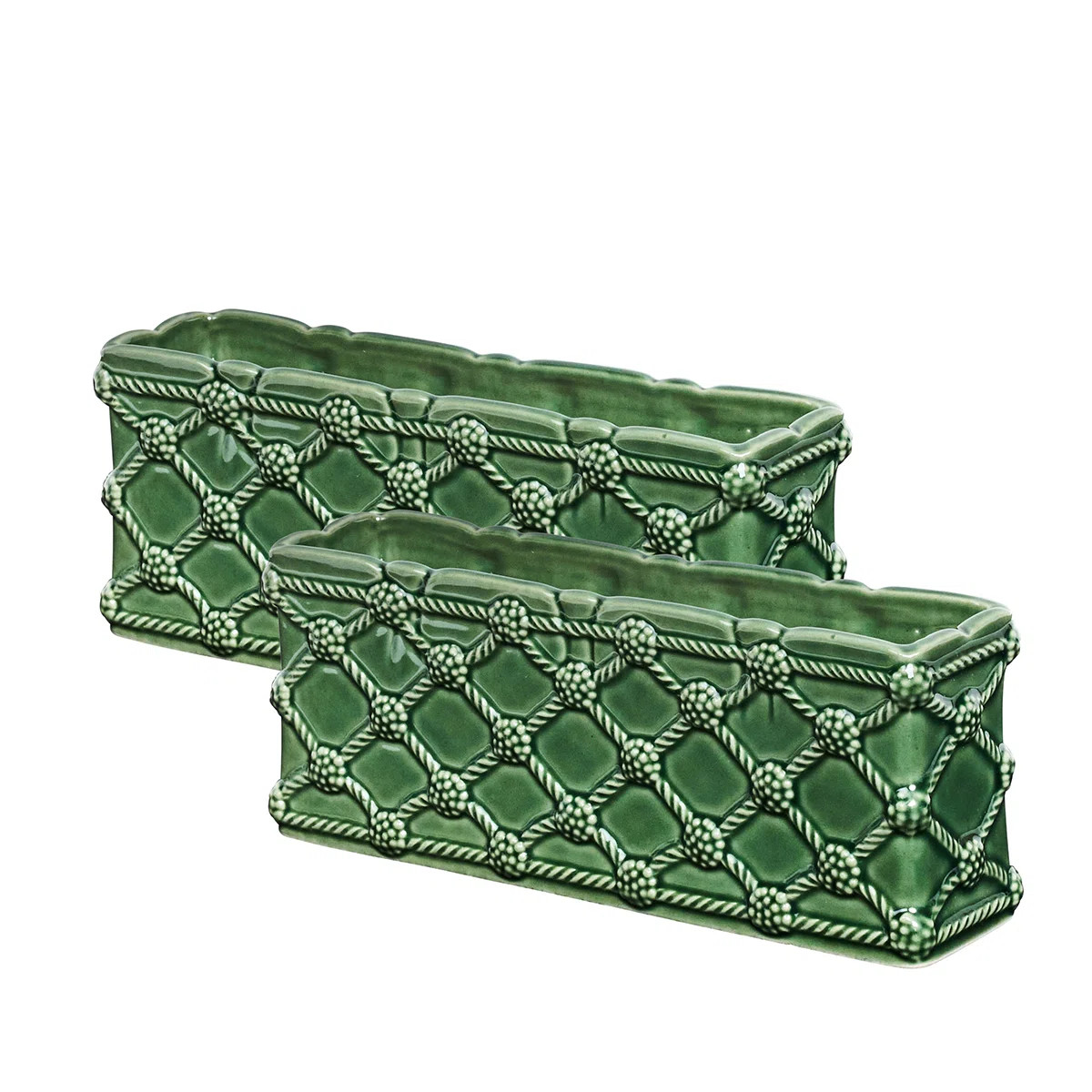 Berry & Thread Petite Parterre Garden 8" Planter (Set of 2) | Wayfair North America