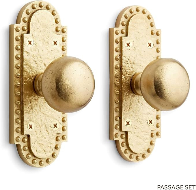 Signature Hardware 946761-PA-238 Marconi Solid Brass Passage Door Knob Set with 2-3/8" Backset | Amazon (US)