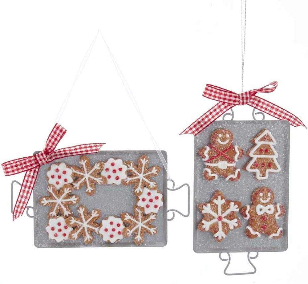 The Bridge Collection Gingerbread Cookie Sheet Ornaments, Set of 2 | Amazon (US)