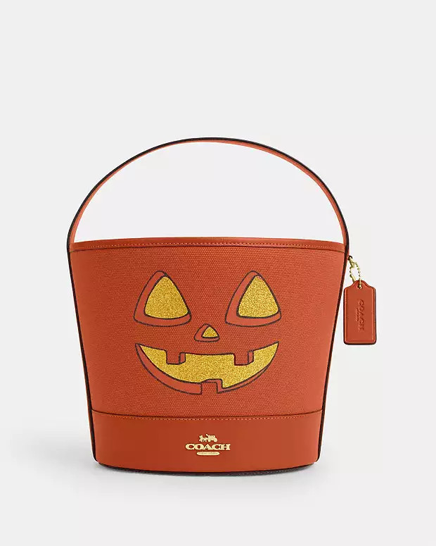 Trick Or Treat Bucket With Halloween Pumpkin | Coach Outlet US