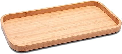 Bamboo Vanity Tray, Bathroom Counter Tray, Bamboo Tray for Bathroom and Home Decor, 11.8L x 6.1W ... | Amazon (US)