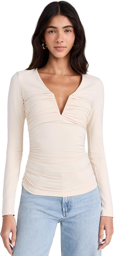 Susana Monaco Women's V Neck Long Sleeve Top | Amazon (US)