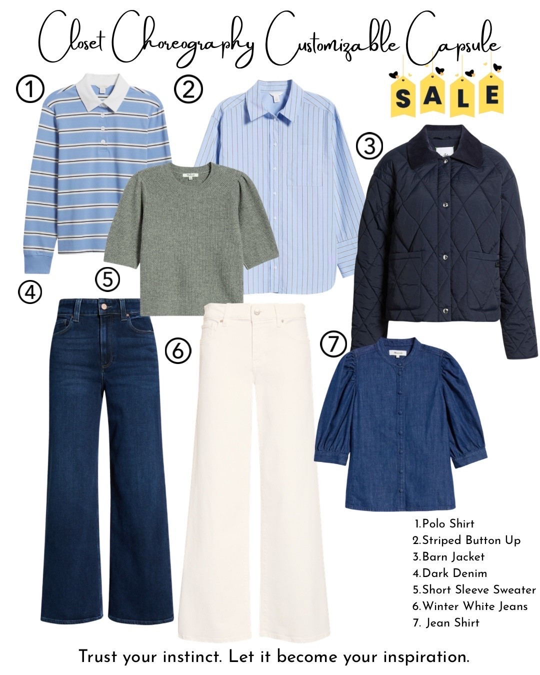 A customizable capsule is my favorite way to make getting dressed feel easy! These sale finds give you that polished, everyday outfit formula with striped layers, great denim, and a jacket you’ll reach for on repeat. 🤍✨

#LTKSaleAlert #LTKootd #LTKSeasonal