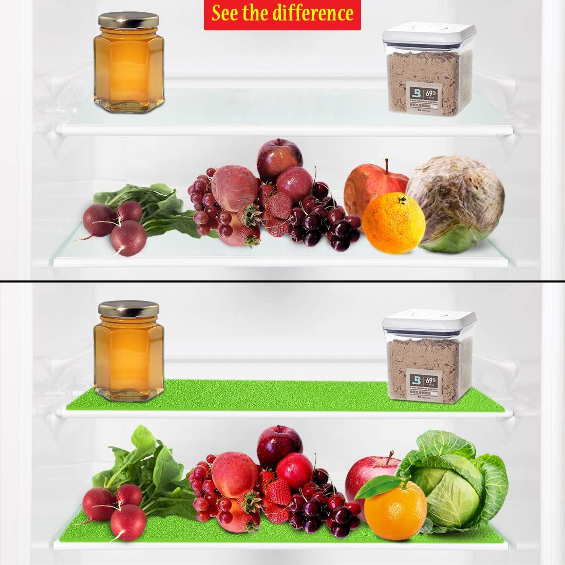 Dualplex Fruit & Veggie Life Extender Liner for Fridge Refrigerator Drawers, 12x15 Inches (4 Pack... | Amazon (US)