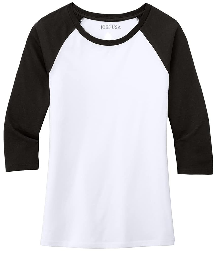 Joe's USA Ladies Raglan Baseball T-Shirts-3/4 Sleeve Baseball Tees. Sizes XS-4XL | Amazon (US)