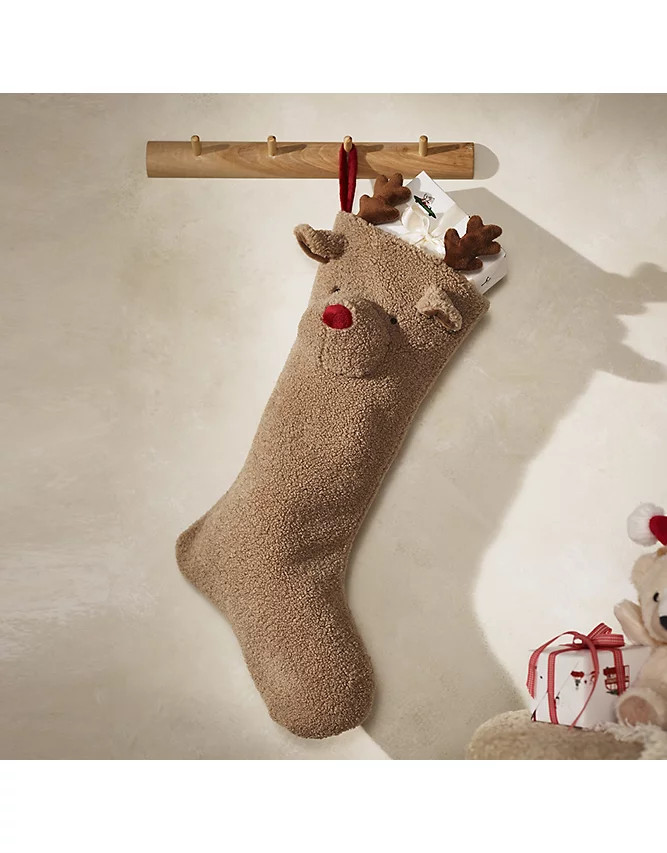 Jingles Reindeer Borg Stocking | The White Company UK & ROW