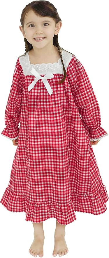 Nightgowns for Girls, Cotton Princess Dress, Girls Vintage Nightgown (Doll,Girls,Women) | Amazon (US)