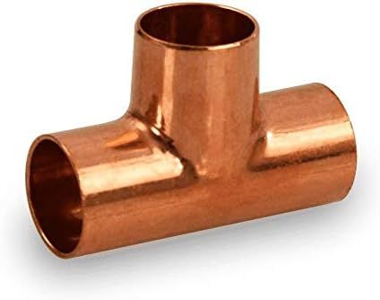 DEFAREN CCTE0012-25 Tee Copper Fitting with with Solder Cups 1/2" inch (25 pack) | Amazon (US)