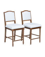 Set Of 2 18.5x41 Arched Back Upholstered Counter Stools | Marshalls