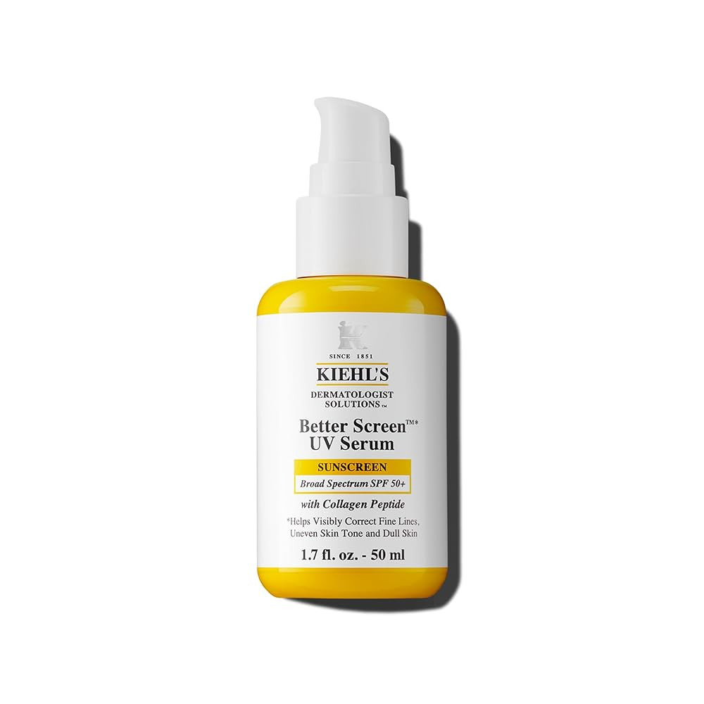 Kiehl's Better Screen UV Serum SPF 50+, Invisible Facial Sunscreen with Collagen Peptide, UV Filt... | Amazon (US)