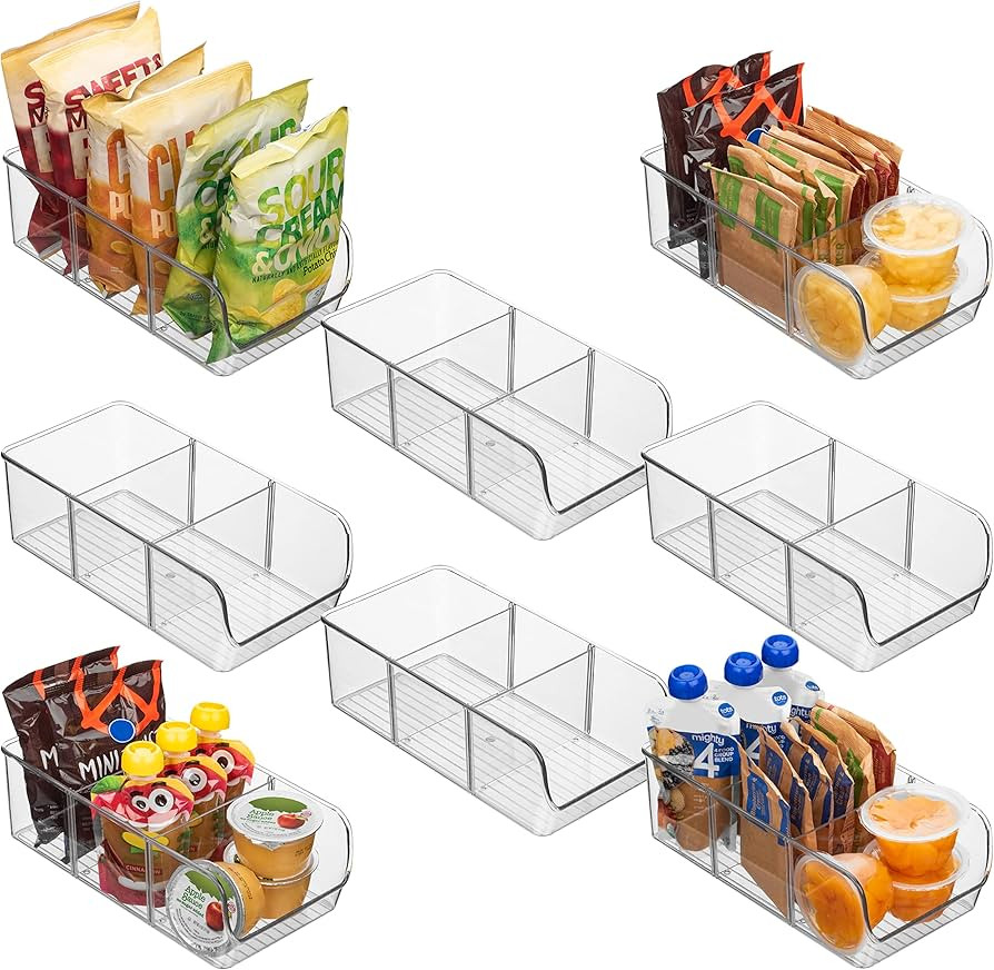 ClearSpace Plastic Pantry Organization and Storage Bins with Dividers – Perfect Kitchen Organiz... | Amazon (US)