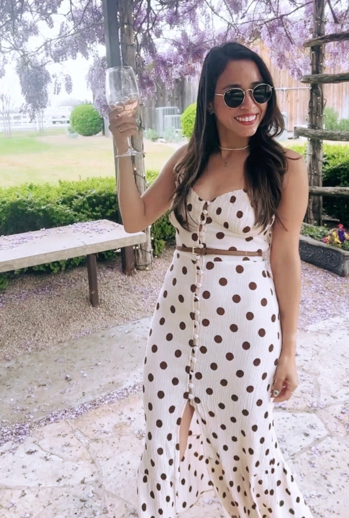 Winery dress. 
Old Zara dress size XS. 
Polka dot dress  

#LTKPetite #LTKParties #LTKTravel
