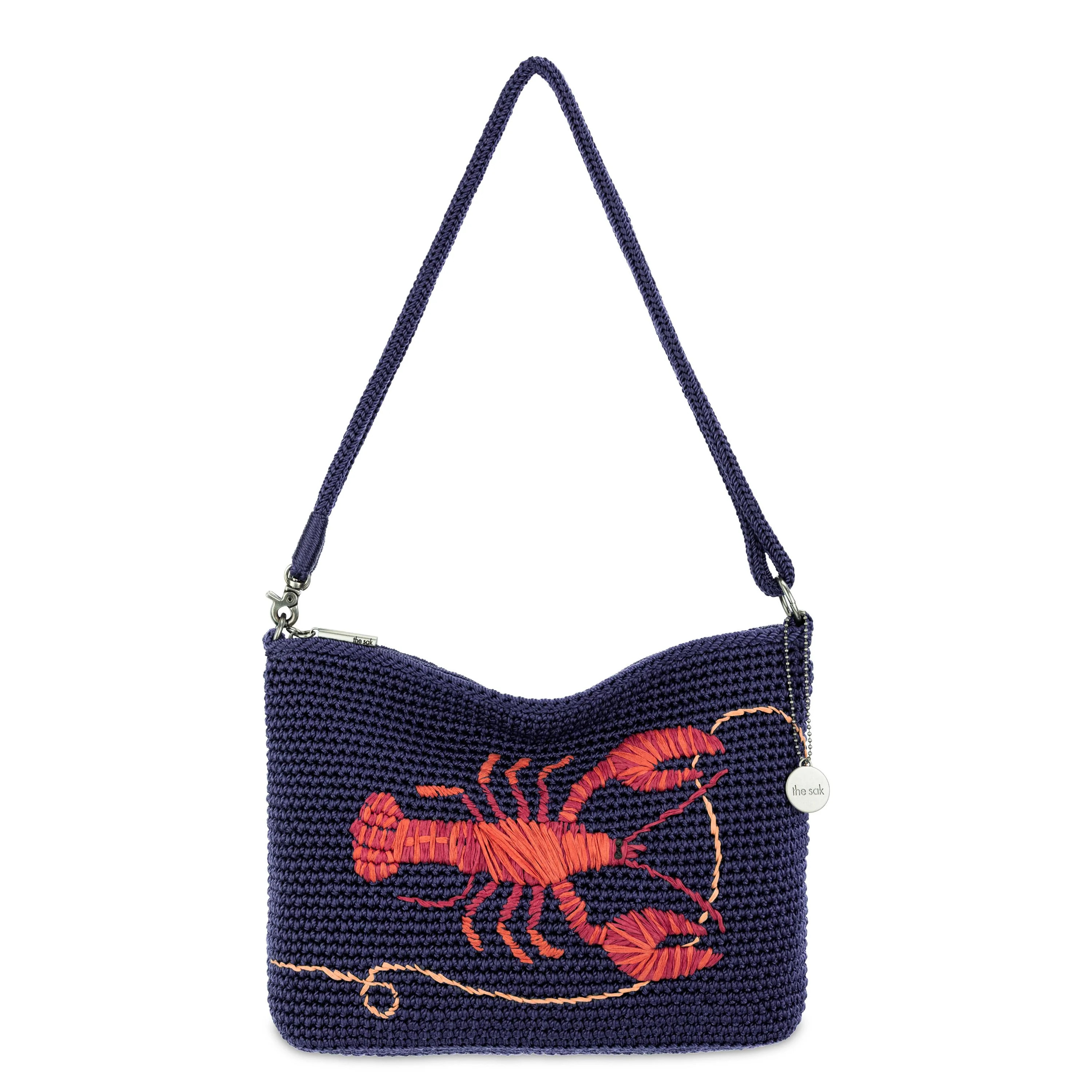 Lumi Crossbody Bag in Lobster Crochet | The Sak