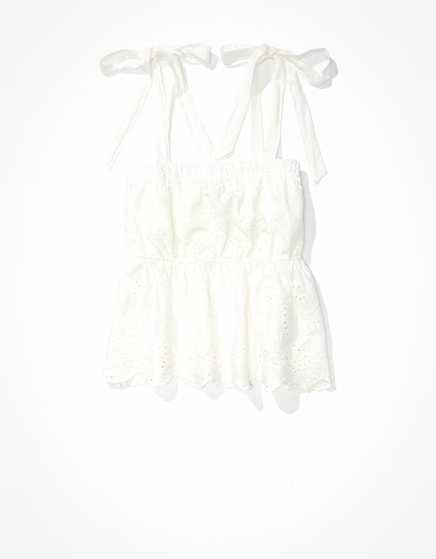 AE Tie-Strap Babydoll Top | American Eagle Outfitters (US & CA)