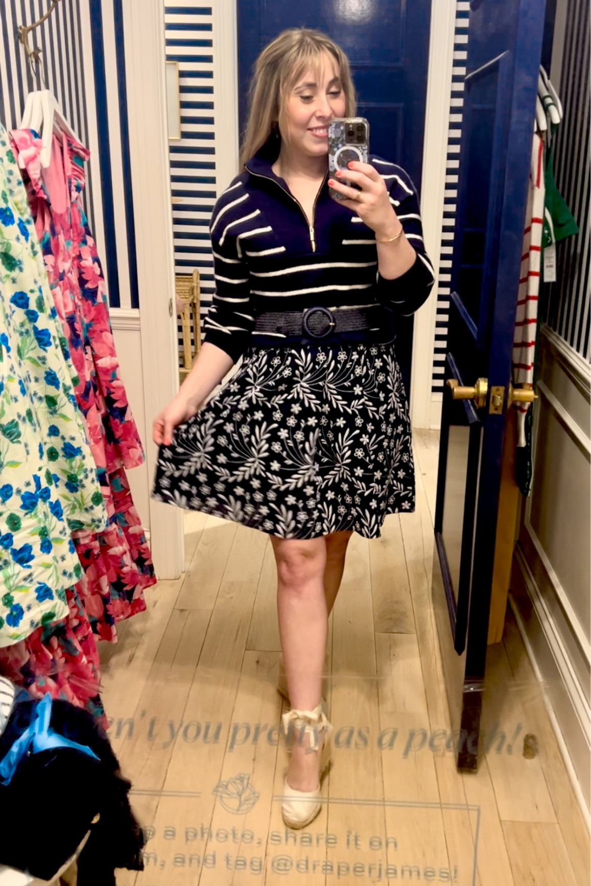 With chilly morning temps, it’s important to layer a cute quarter zip over your spring dresses! Add a raffia belt to define your waist & make the look more polished 

#LTKfindsunder100 #LTKstyletip #LTKSeasonal