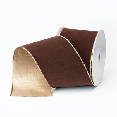 Chocolate Brown Suede Ribbon - 4" | Fig and Dove