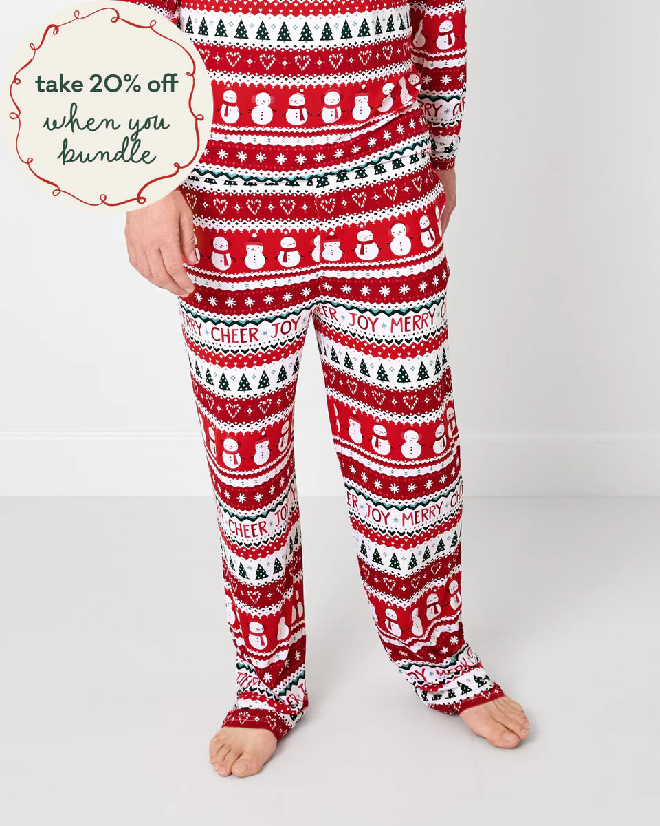 Festive Fair Isle Men's Pajama Pants | Little Sleepies