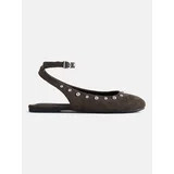 No Boundaries Women’s Faux Suede Ankle Ballet Flats | Walmart (US)