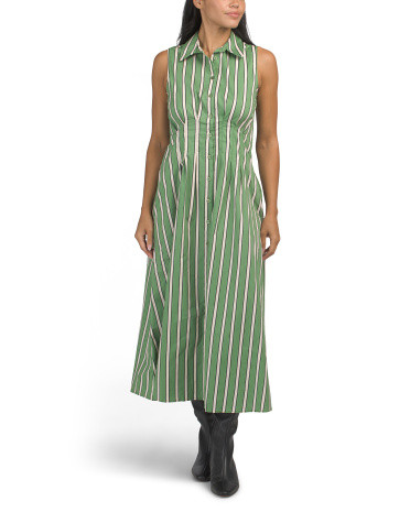 Striped Pleated Waist Maxi Dress | Casual Dresses  | Marshalls | Marshalls