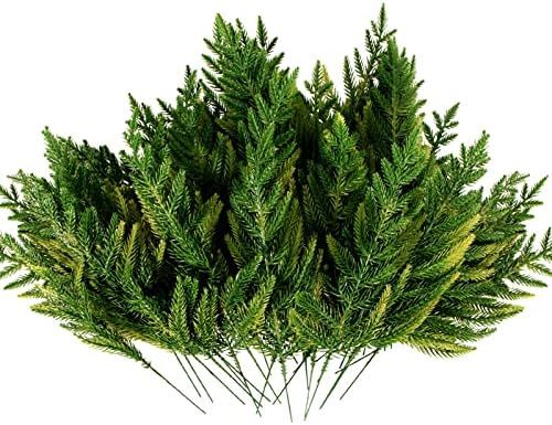 Christmas Artificial Pine Needles Branches Garland Artificial Green Pine Needles Branches, Fake C... | Amazon (US)