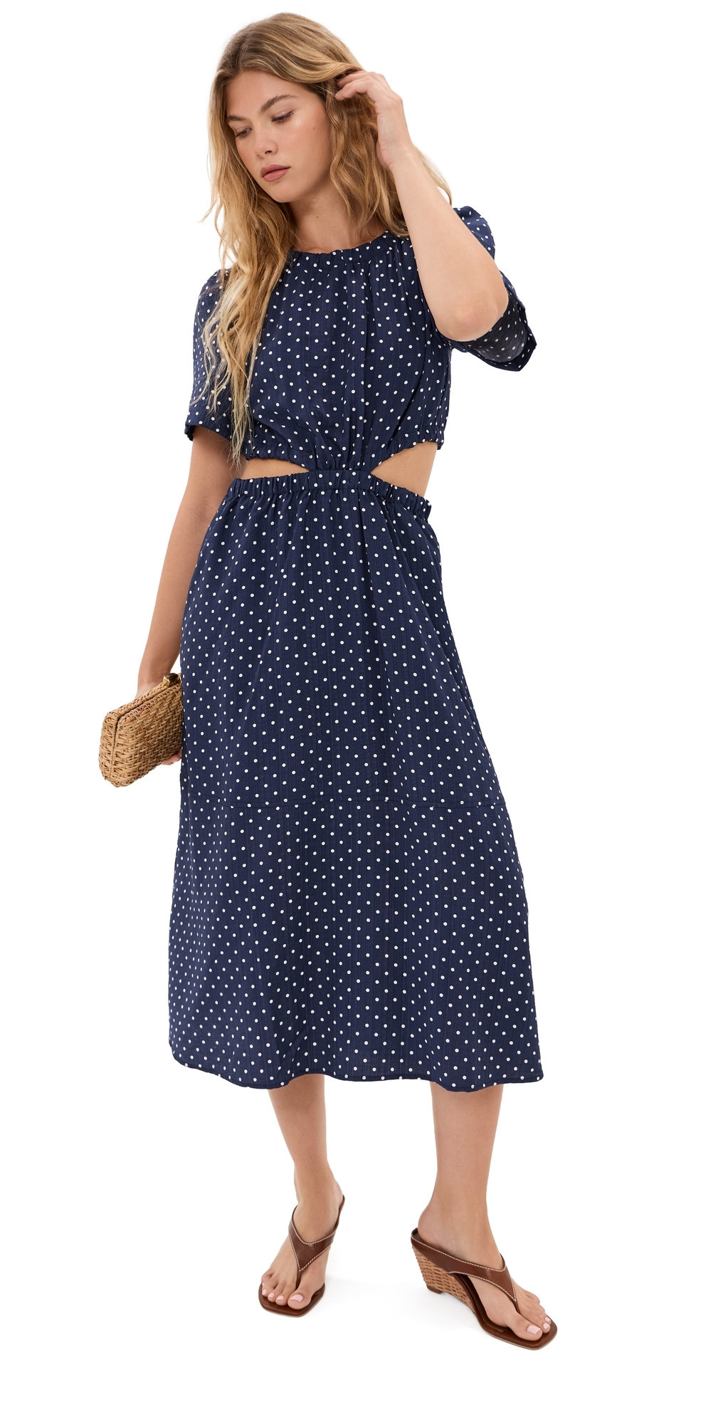 Madelynne Cypress Dress Navy Polka Dot XS | Shopbop