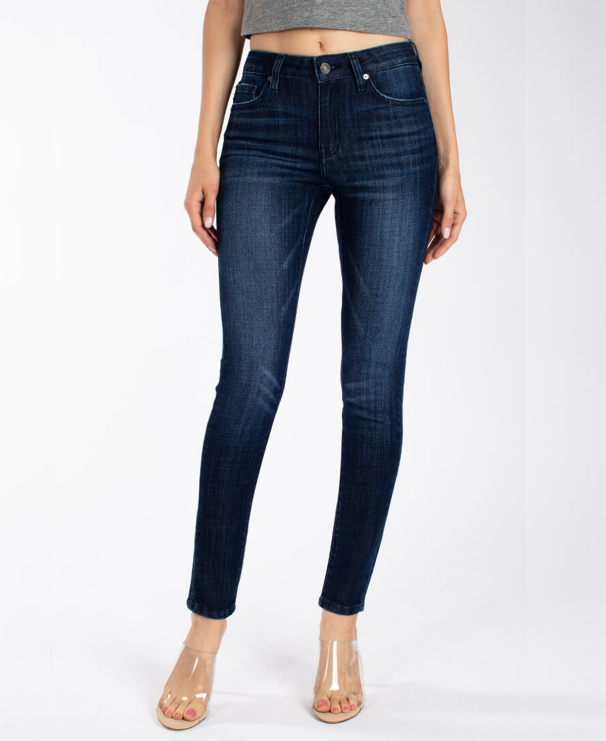 Kancan Women's Mid Rise Basic Super Skinny Jeans | Macys (US)