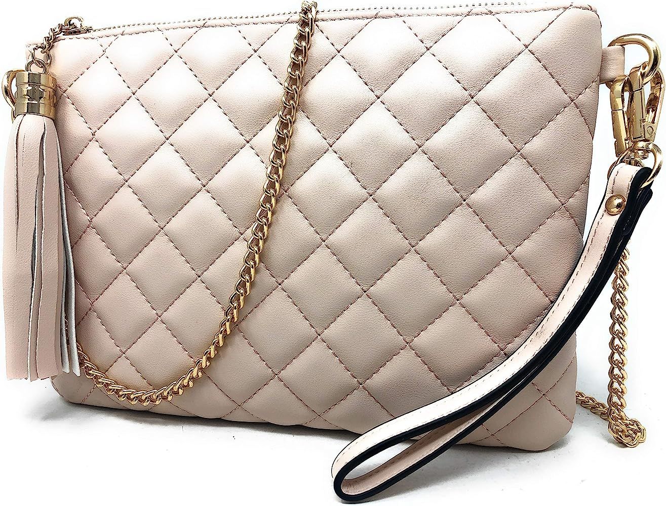 Lola Mae Simple Quilted Crossbody Bag, Lightweight Wristlet Shoulder Purse | Amazon (US)